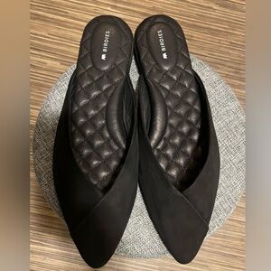 Birdies The Swan Black Slip-On Shoes